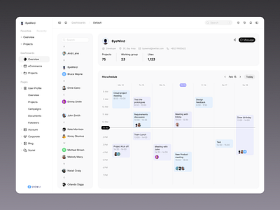 Schedule - SnowUI dashboard ui kit
