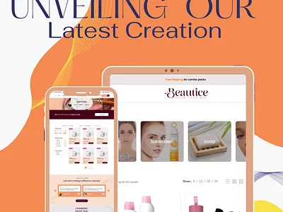 Unveiling Our Latest Ecommerce Creation — Beautice branding coversion focused design ecommerce figma design graphic design illustration logo ui uiux uiux design ux