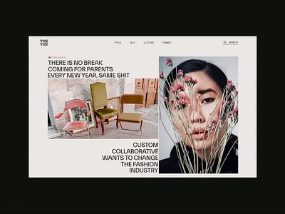 THETHE — Website 02 art articles blog branding concept design editorial graphic design layout magazine news typography ui vector web