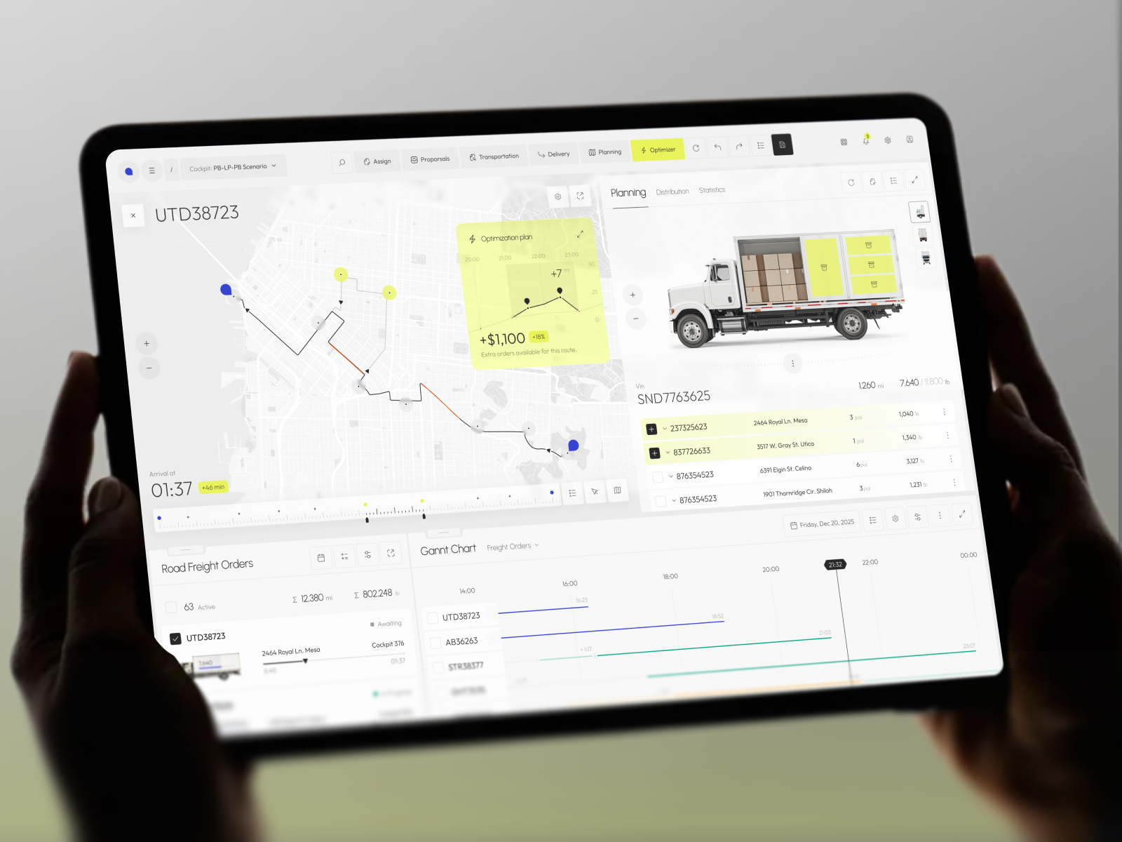 Electronic Cargo TMS – Logistics Web Dashboard admin ai app b2b business crm dashboard design interface logistics product saas software tms tracking truck ui ux web web app
