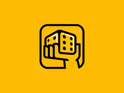 Best Dice Logo brand branding dice for sale hand logo lucky mark nagual design