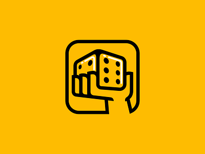 Best Dice Logo brand branding dice for sale hand logo lucky mark nagual design