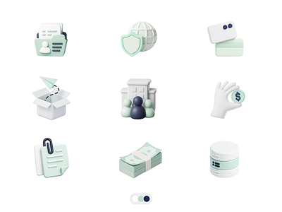 3D ICONS RANDOM 3d 3d icon app mobile card cash data document fintech folder icon illustration pastel color ui ux website design