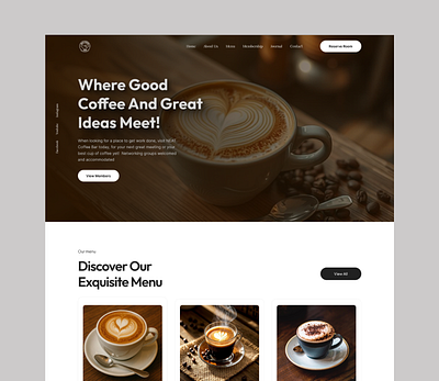 Coffee Shop Landing Page cafe coffee coffee landing page coffee shop coffee ui design ecommerce landing page product design shop ui ui design ux ux design web web design web ui website website design website ui