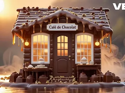 Café de Chocolat – A Sweet Dream in AI aestheticdesign aiart aiillustration artvideo capcut chocolatecafe cozyvibes creativeai digitalart dreamymood fantasyart leonardo midjourney photoshop visualstorytelling