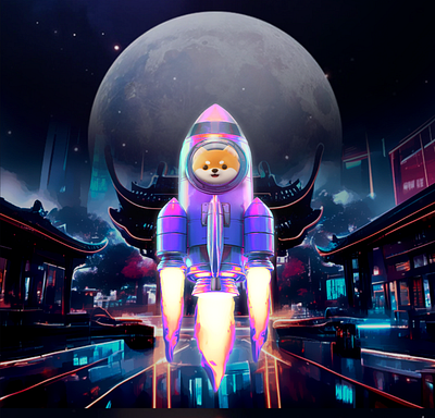 A dog that just wants to go to space cyberpunk dog game ui