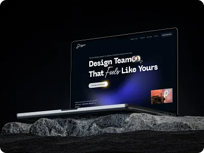 Designer Duo Landing Page above the fold design agency landing page clean design dark dark landing page design landing page ui