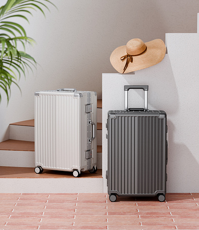 产品渲染效果图 3d blender branding graphic design 建模渲染 行李箱 产品设计 电商设计 渲染效果图 设计