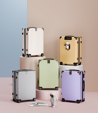 行李箱效果图 3d blender branding graphic design ui 建模渲染 行李箱 产品设计 电商设计 设计