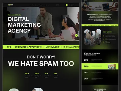 DigiMark - Digital Marketing Agency Webflow Template agency design digital agency digital marketing marketing ui webflow webflow template