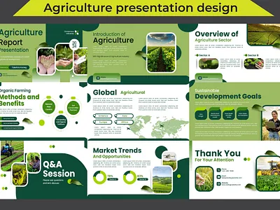 Agriculture presentation design agriculture artwork design farm graphic design logo natural organic pitch deck powerpoint presentation design slides