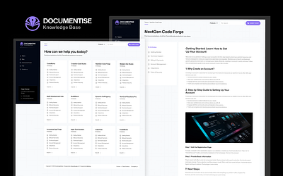Documentise - Documentation Base Figma Template design doc docs documentation figma portfolio profile ui webflow webflow template