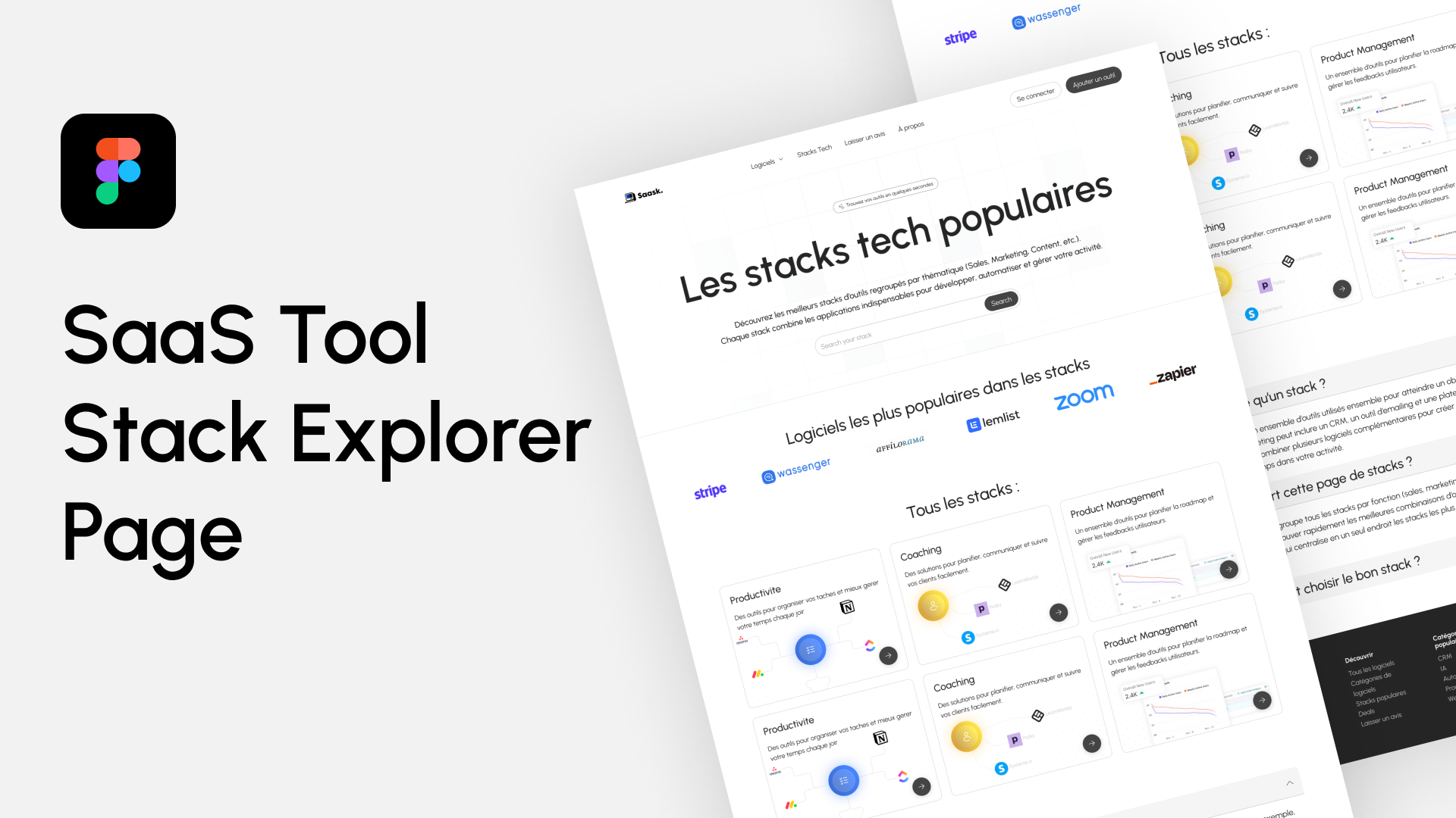 Saask — SaaS Stack Explorer UI b2b cleanui designinspiration designsystem figma figmadesign fintechdesign landingpagedesign productdesign saas saasdesign startupdesign ui uidesign uxdesign uxportfolio uxui webapp webdesign websitedesign