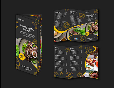 Restaurant Food menu brochure design template. template