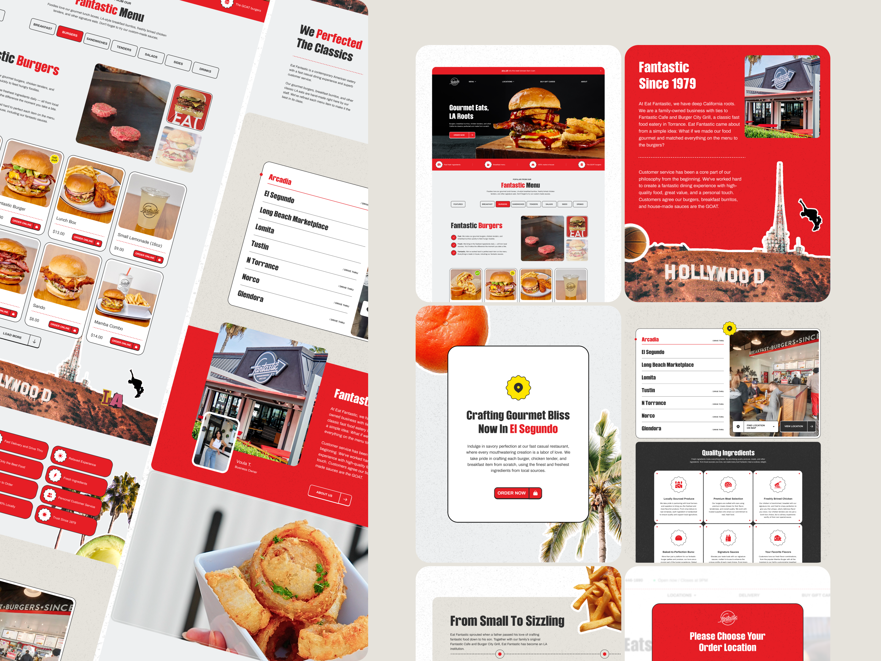 Example of EatFantastic - contemporary American eatery website design