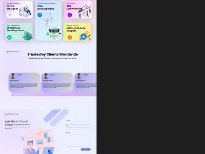 Modern Portfolio Website UI – Designed in Figma 3d animation branding design figma graphic design illustration landing page logo modern ui motion graphics personal website portfolio ui ui design web design