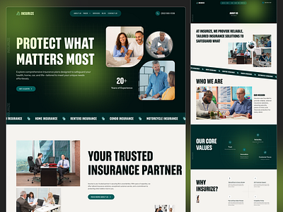 Insurize - Insuranc & Consulting Services Figma Template consulting dark insurance modern webflow webflow template