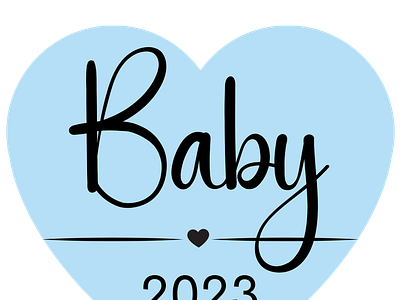 Baby 2023 with blue heart design baby 2023 blue heart design baby clothes design baby decor design baby shower invite design invitation design print on demand throw blanket design