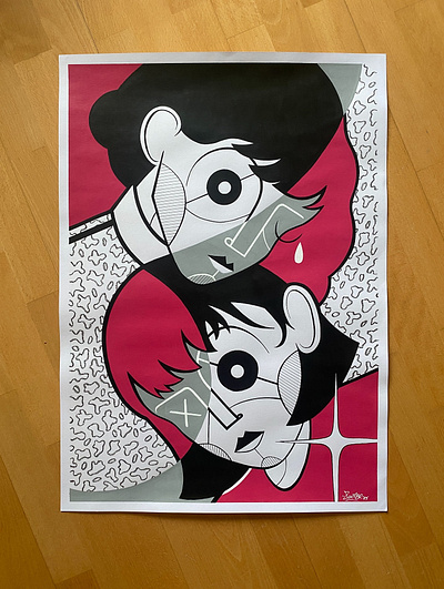 Two of us art character character illustration characterdesign illustration painting