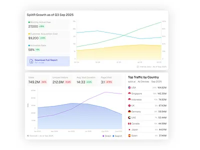 SaaS Startup Monitor - Data Analytic Dashboard analytic dashboard data saas user experience user interface web app
