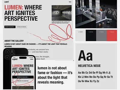 LUMEN – Art gallery art branding design gallery illustration logo monochrome ui ux web website