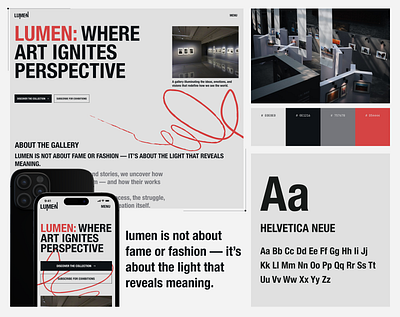 LUMEN – Art gallery art branding design gallery illustration logo monochrome ui ux web website
