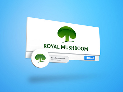 Royal Mushroom Logo 3d animation branding design graphic design illustration logo logo design motion graphics ui vector watermark logo