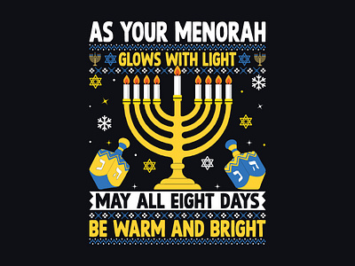 "Check Out My Latest Custom Hanukkah T-Shirt Design!