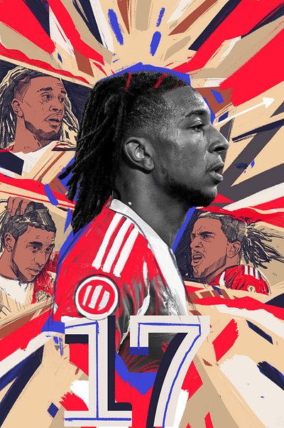 Michael Olise — FC Bayern bundesliga character fc bayern football football illustrated football illustration illustration illustrator michael olise — energy people portrait portrait illustration precision procreate soccer soccer illustrated soccer illustration sports illustration
