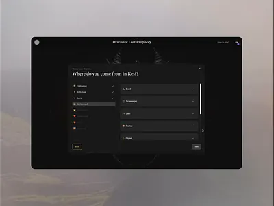 AI-Powered RPG Game Experience accessibility ai ai driven chat chat bot collections dark equipment fantasy game gamification illustration missions modern modular design system rpg game rpg interface table visual actions visual identity