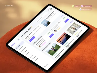 💜 Mindea – Mental Health Dashboard UI branding calm colors clean ui dashboard doctor appointment figma healthcare illustration interaction design mental health pastel ui print product design therapy typography ui ux web design web platform wellness