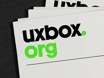 Uxbox - Corporate text only logo 80s corporate logo modernist retro uxbox