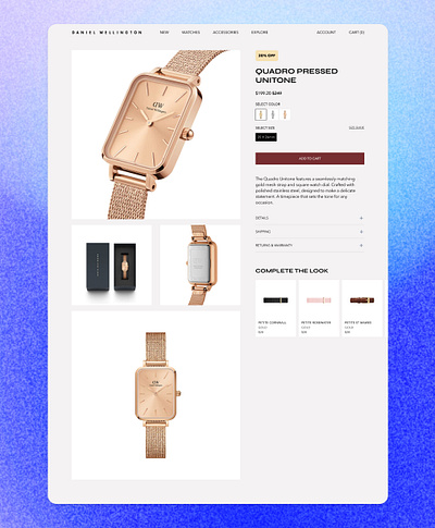 E-Commerce Watch Concept branding design illustration product design ux web