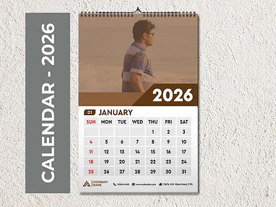 Calendar Design for 2026 brand guideline brand identity branding calendar calendar 2026 calendar design calendar designs calendar print calendar print design corporate designers desk calendar graphic design marketing minimal office school calendar wall calendar