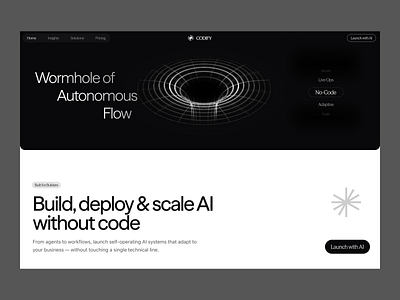 Codify — No-Code AI Platform ai aidesign design landing page nocode productdesign saas ui web web design webdesign website