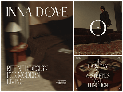 Brand identity for an interior design studio | InnaDove brand book brand guide brand guidelines brand identity brand visual branding brandmark design graphic design interior interior design logo logo design logotype minimal visual identity