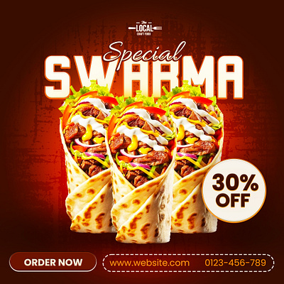 Social Media post for restaurant food business advertising animation banner branding business design event fast food food graphic design illustration instagram logo photography post social media trending ui vector