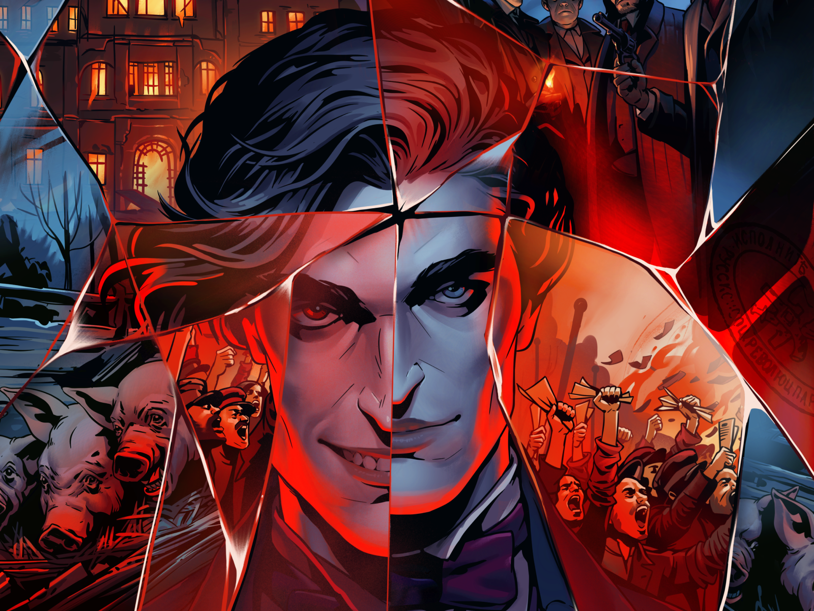 Illustrations for the album "Superheroes of Russian Literature" coalla graphic design illustration