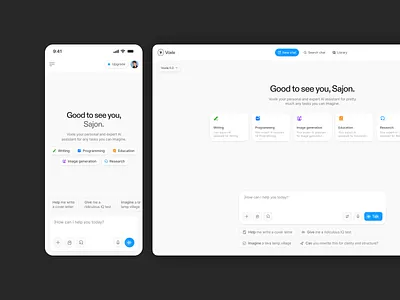 Responsive AI Assistant ai design desktopui landing page mobileui responsivedesign roductdesign ui web web design webdesign website