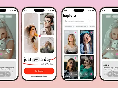 Dating - Mobile App UI Design best ui challenge chat app chatting dating dating app dating mobile app datingapp datingappdesign gradient match messanger app mobile mobile app mobile app design modern ui moderndating online dating social media app tinder