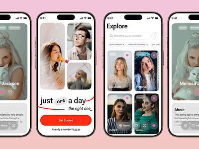 Dating - Mobile App UI Design best ui challenge chat app chatting dating dating app dating mobile app datingapp datingappdesign gradient match messanger app mobile mobile app mobile app design modern ui moderndating online dating social media app tinder