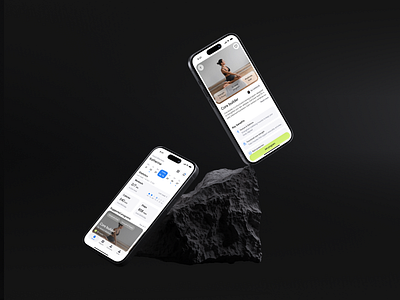 Flowa - Fitness mobile app app card clear concept design fitness health mobile mobile app pilates product design sport ui ui design ux workout yoga