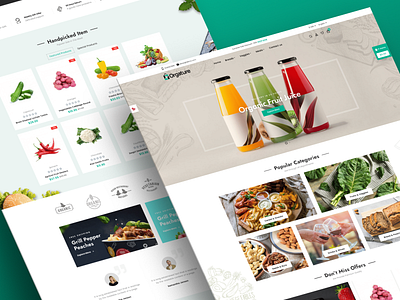 🛒 Organic E-commerce Website Design animation branding design graphic design illustration logo motion graphics ui ux vector