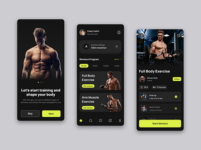 yuhWorkOut ~ mobile design app design ui