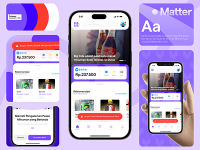 Soda Ordering App - UI Design app branding colorful creative design drink food modern order ordering ui ux
