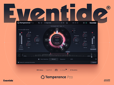 Temperance Reverb VST by Eventide ai app audio audiodev audiotools design gui musicmaking plugin reverb ui vst vst designer vst plugins