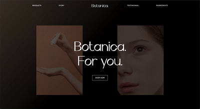 Botanica — Skincare Business Website Template botanica free webflow free website modern showcase simple design skincare ui uiux ux web design webflow website design