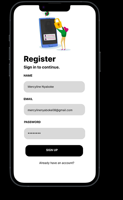 Basic SignUp and Login design ui
