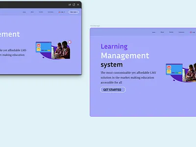 Simple Homepage for LMS design ui