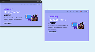 Simple Homepage for LMS design ui